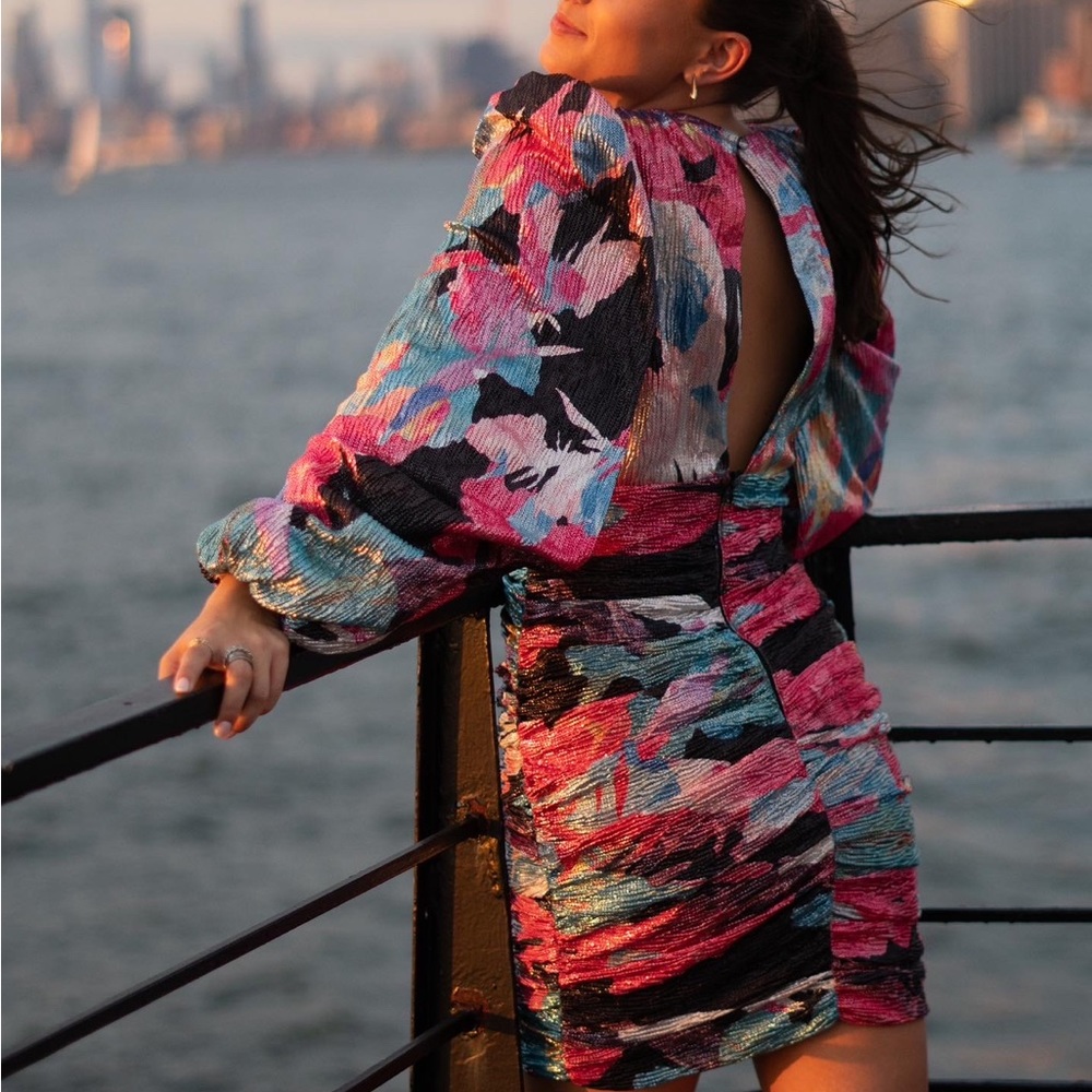 Colorful metallic dress